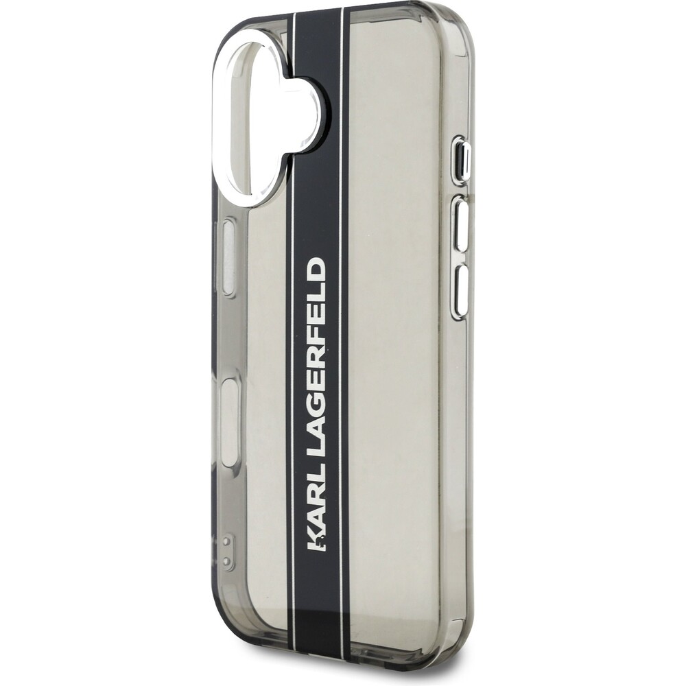 Karl-Lagerfeld-IML-Stripe-Logo-kryt-iPhone-16-cerny