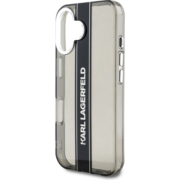 Karl-Lagerfeld-IML-Stripe-Logo-kryt-iPhone-16-cerny