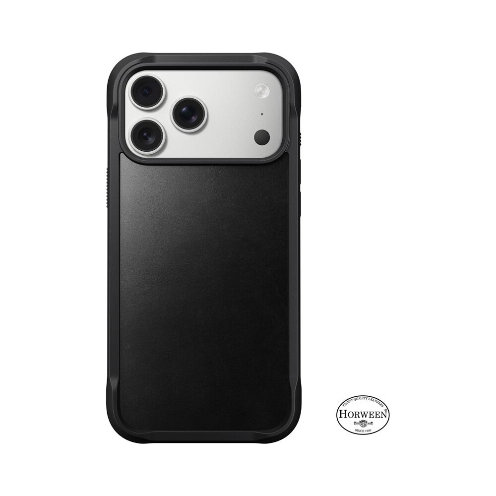 Nomad-Rugged-Leather-Case-Horween-MagSafe-kozeny-kryt-iPhone-17-Pro-Max-Black