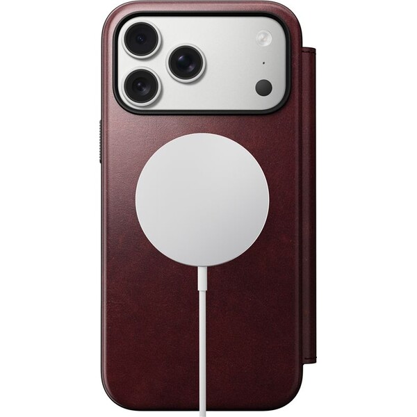 Nomad-Modern-Leather-Folio-Horween-MagSafe-kozene-pouzdro-iPhone-17-Pro-Max-Burgundy