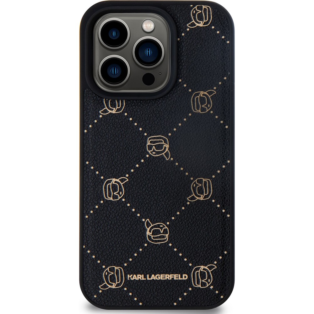 Karl-Lagerfeld-PU-Karl-Heads-Pattern-Magsafe-zadni-kryt-pro-iPhone-15-Pro-Max-cerny