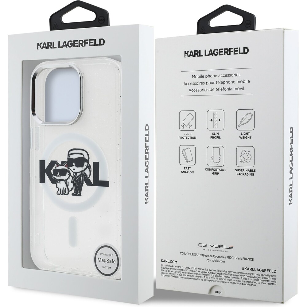 Karl-Lagerfeld-IML-Glitter-Karl-and-Choupette-Sketch-MagSafe-kryt-iPhone-15-Pro-Max-ciry