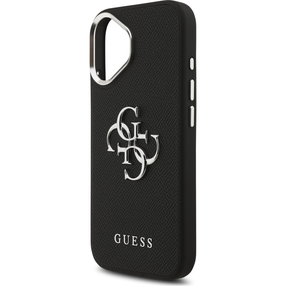 Guess-PU-Grained-4G-Metal-Logo-kryt-iPhone-17-cerny