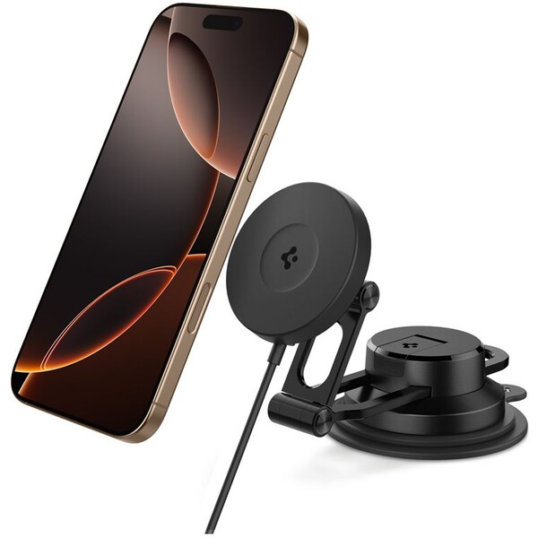 Spigen-OneTap-Pro-4-Dashboard-Windshield-Qi2-MagSafe-drzak-na-sklo-palubovku-s-nabijenim-cerny