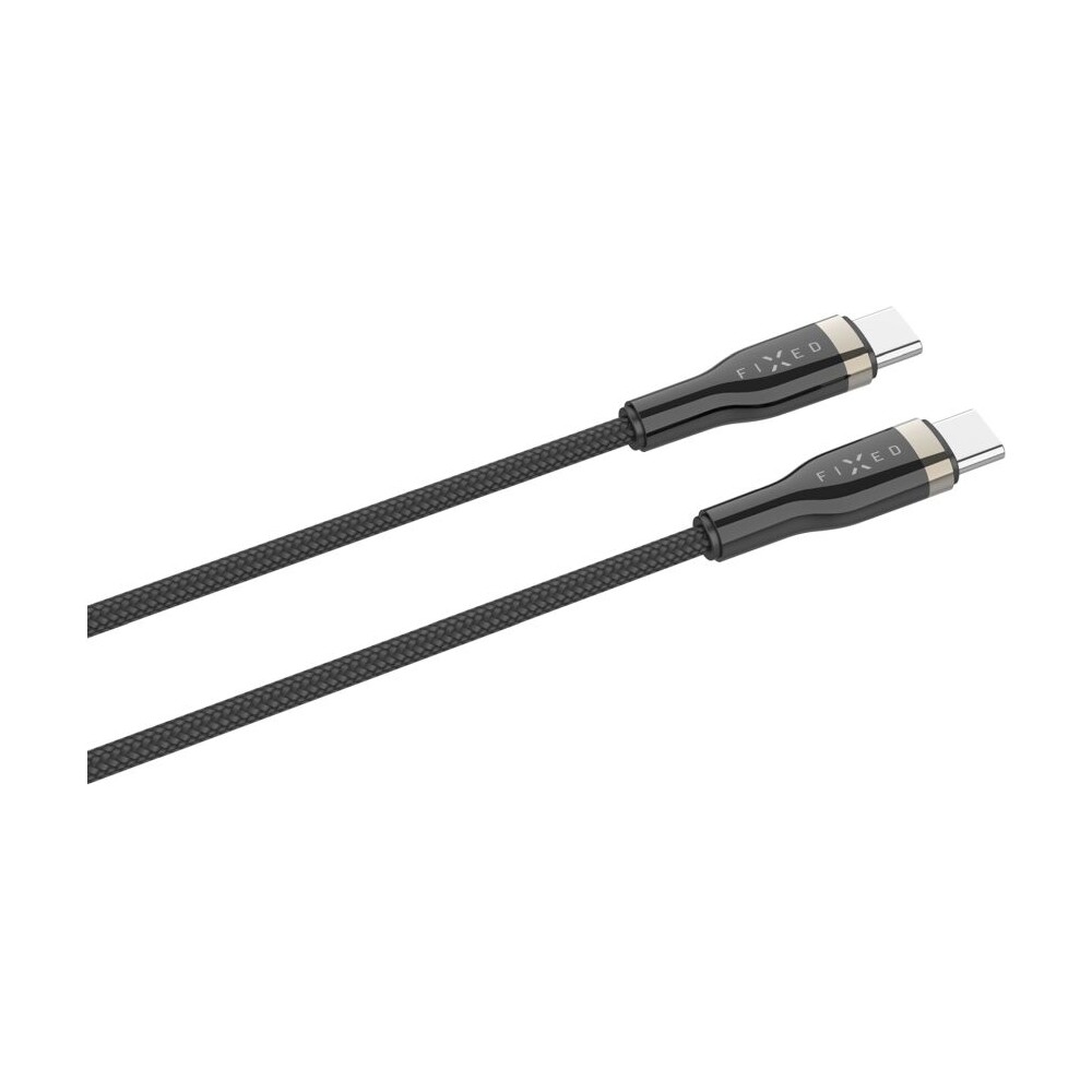 FIXED-USB-C-USB-C-napajeci-kabel-100W-0-5m-cerny