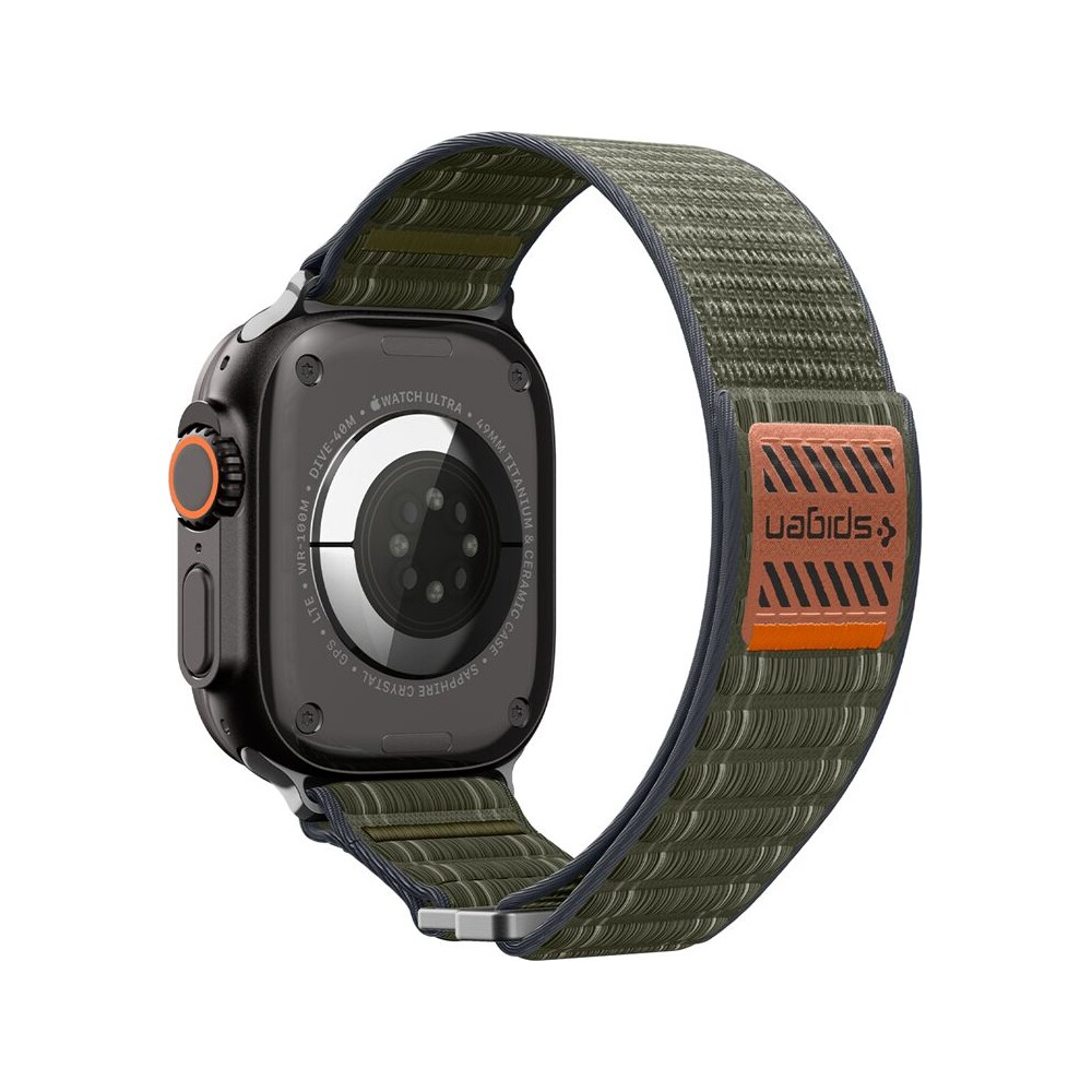 Spigen-Fabric-Band-reminek-hook-and-loop-Apple-Watch-49-46-45-44mm-zeleny