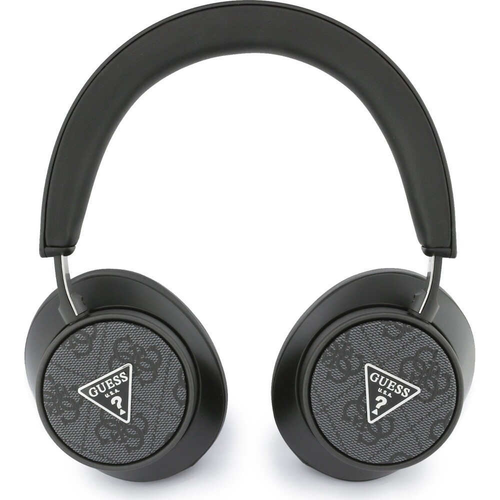 Guess-PU-Leather-4G-Triangle-Logo-ENC-Bezdratova-sluchatka-cerna