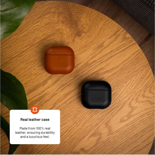 FIXED-PodsLeather-kozene-pouzdro-pro-Apple-AirPods-4-cerne