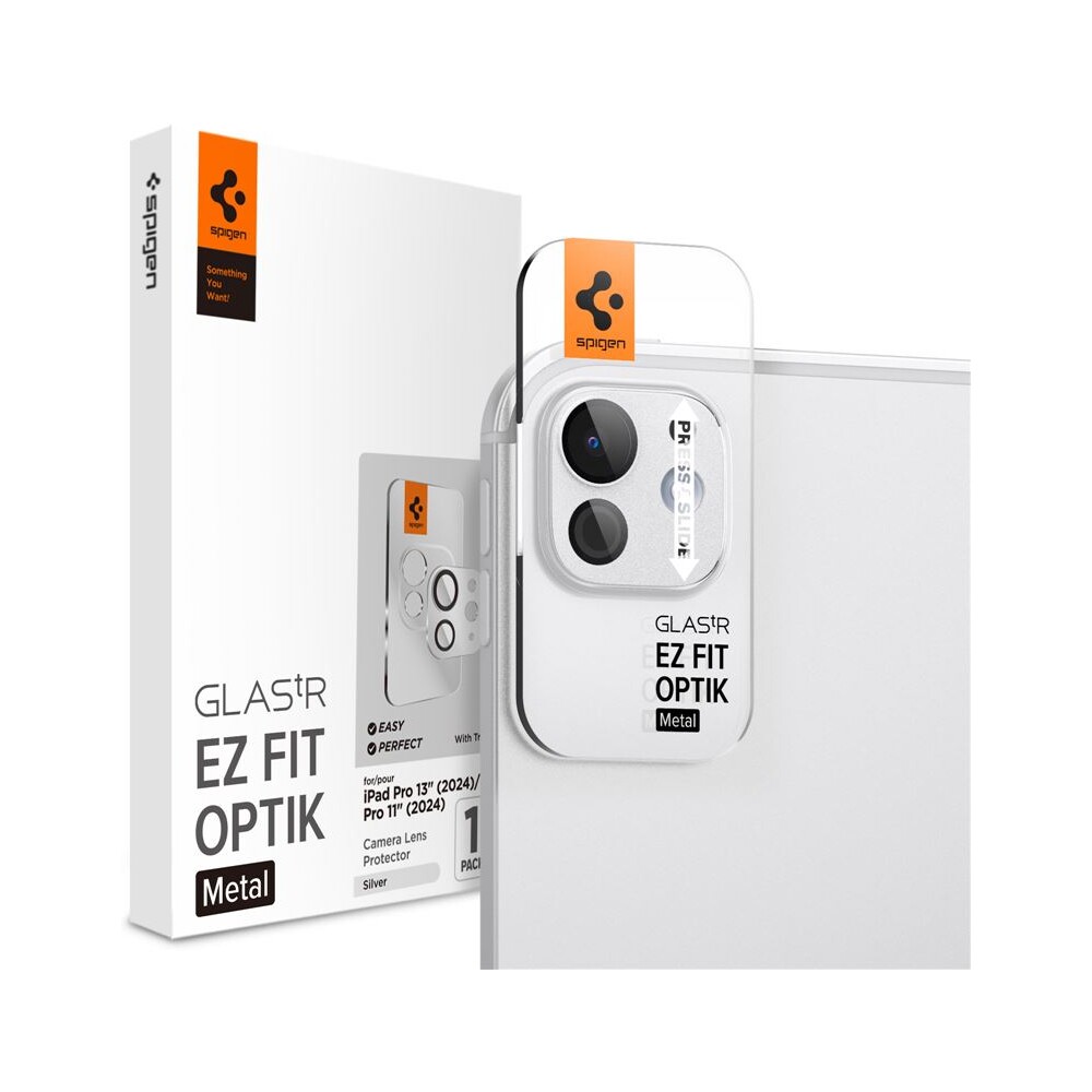 Spigen-Glass-tR-EZ-Fit-Optik-Metal-sklo-na-fotoaparat-iPad-Pro-13-2025-iPad-Pro-11-2025-stribrne