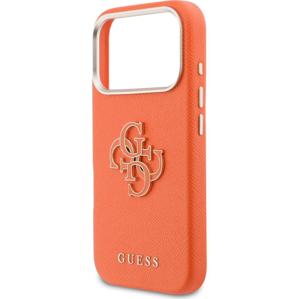 Guess-PU-Resin-Logo-kryt-iPhone-17-Pro-Max-oranzovy
