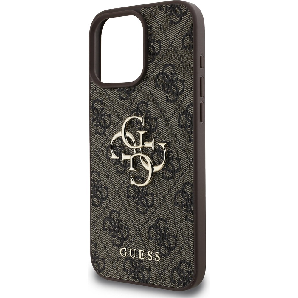 Guess-PU-4G-Metal-Logo-kryt-pro-iPhone-16-Pro-Max-hnedy