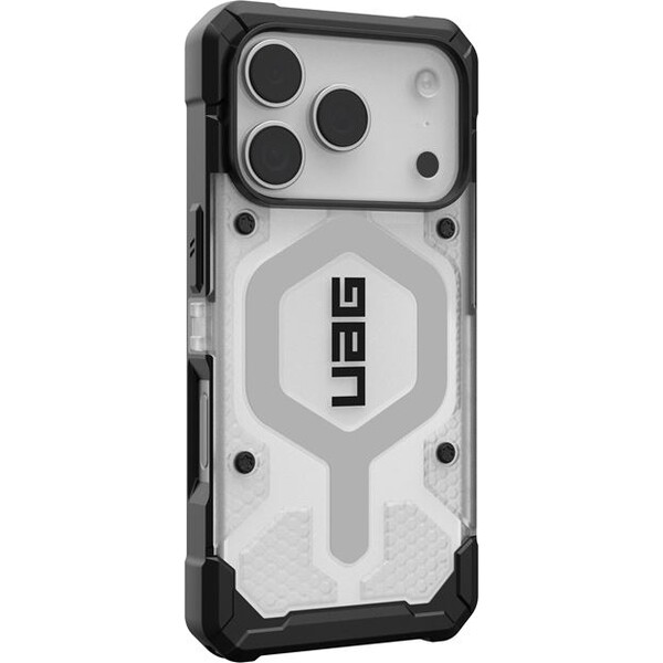 UAG-Pathfinder-Clear-Magsafe-kryt-iPhone-17-Pro-ciry-stribrny