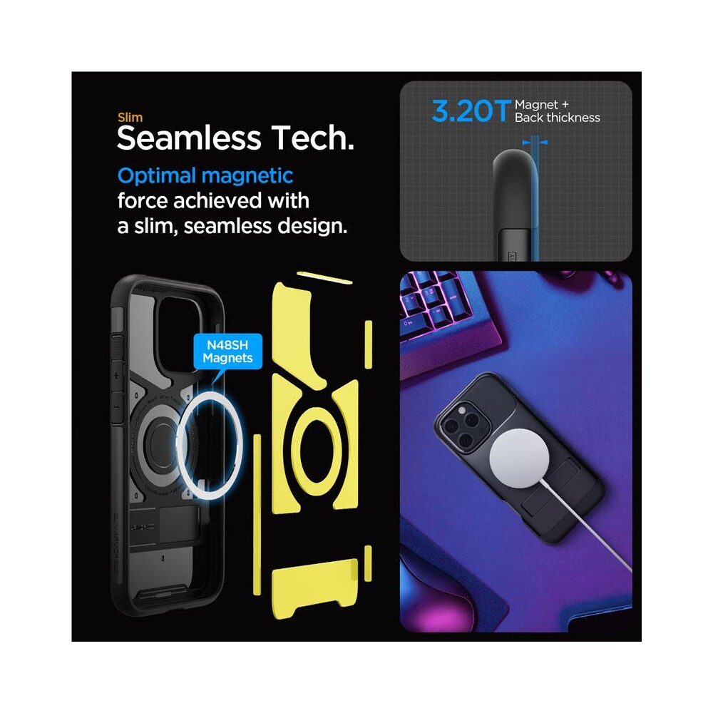 Spigen-Slim-Armor-MagSafe-kryt-iPhone-16-Pro-black