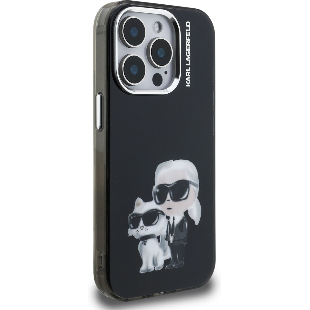 Karl-Lagerfeld-IML-Aquarelle-Karl-and-Choupette-kryt-iPhone-15-Pro-cerny