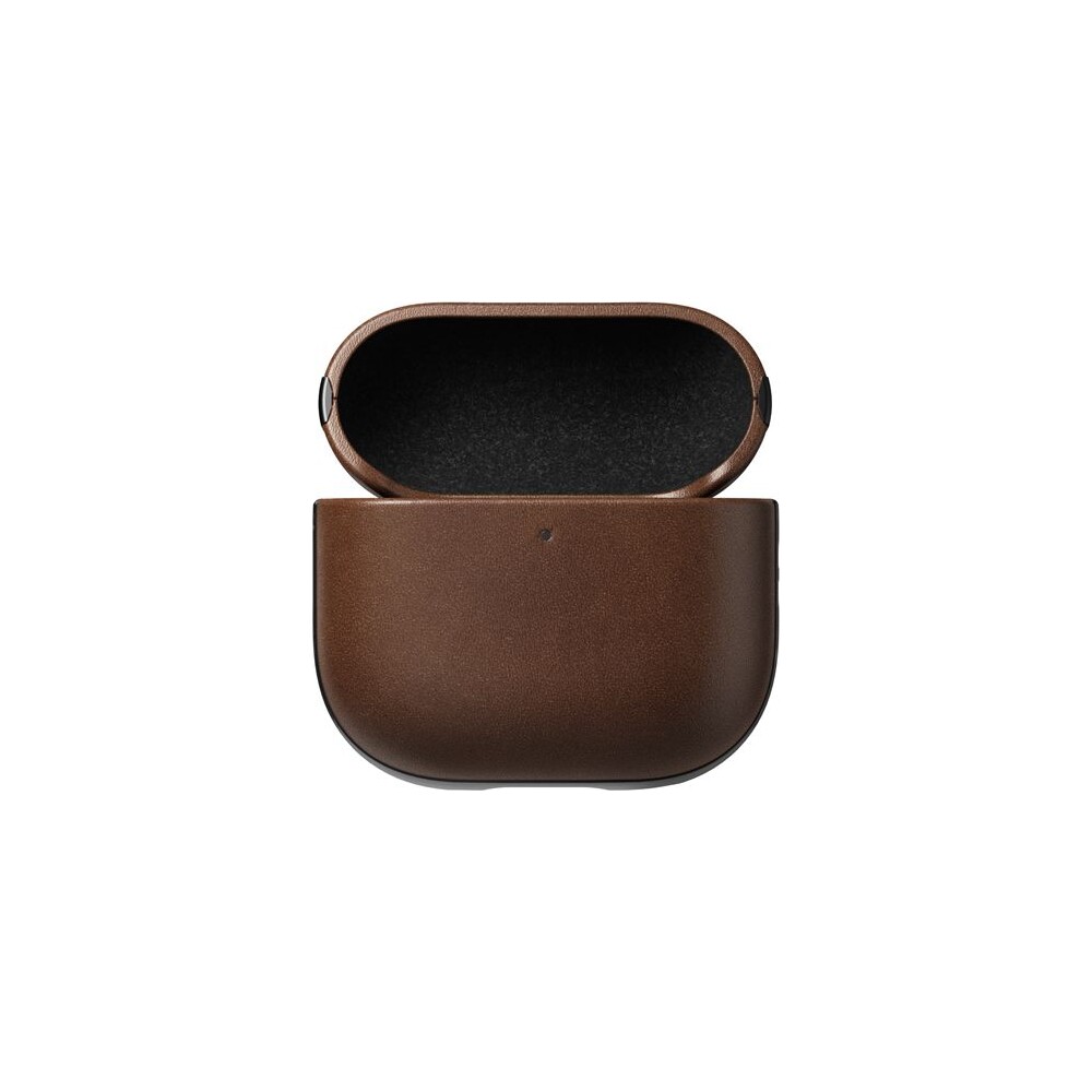 Nomad-Modern-Leather-pouzdro-Apple-Airpods-4-tmave-hnede