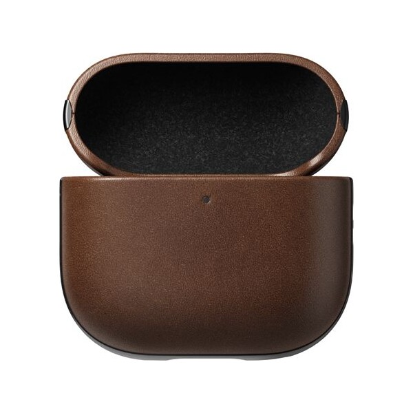 Nomad-Modern-Leather-pouzdro-Apple-Airpods-4-tmave-hnede