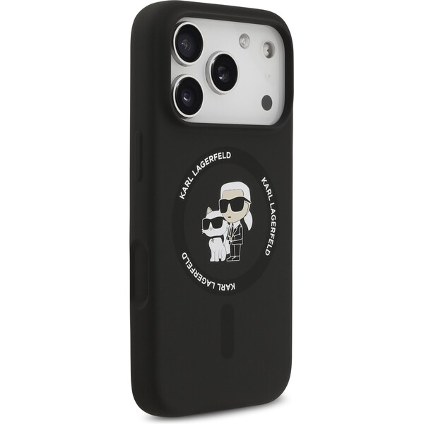 Karl-Lagerfeld-Liquid-Silicone-Karl-and-Choupette-MagSafe-kryt-iPhone-17-Pro-cerny