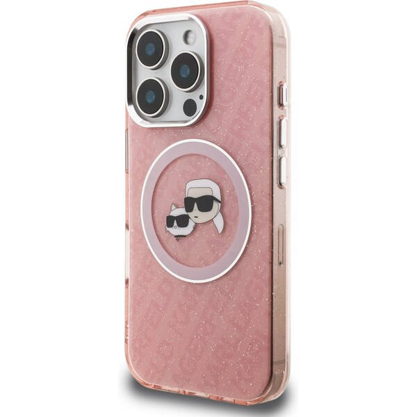 Karl-Lagerfeld-IML-K-CH-Heads-Repeated-Logo-MagSafe-kryt-iPhone-16-Pro-ruzovy