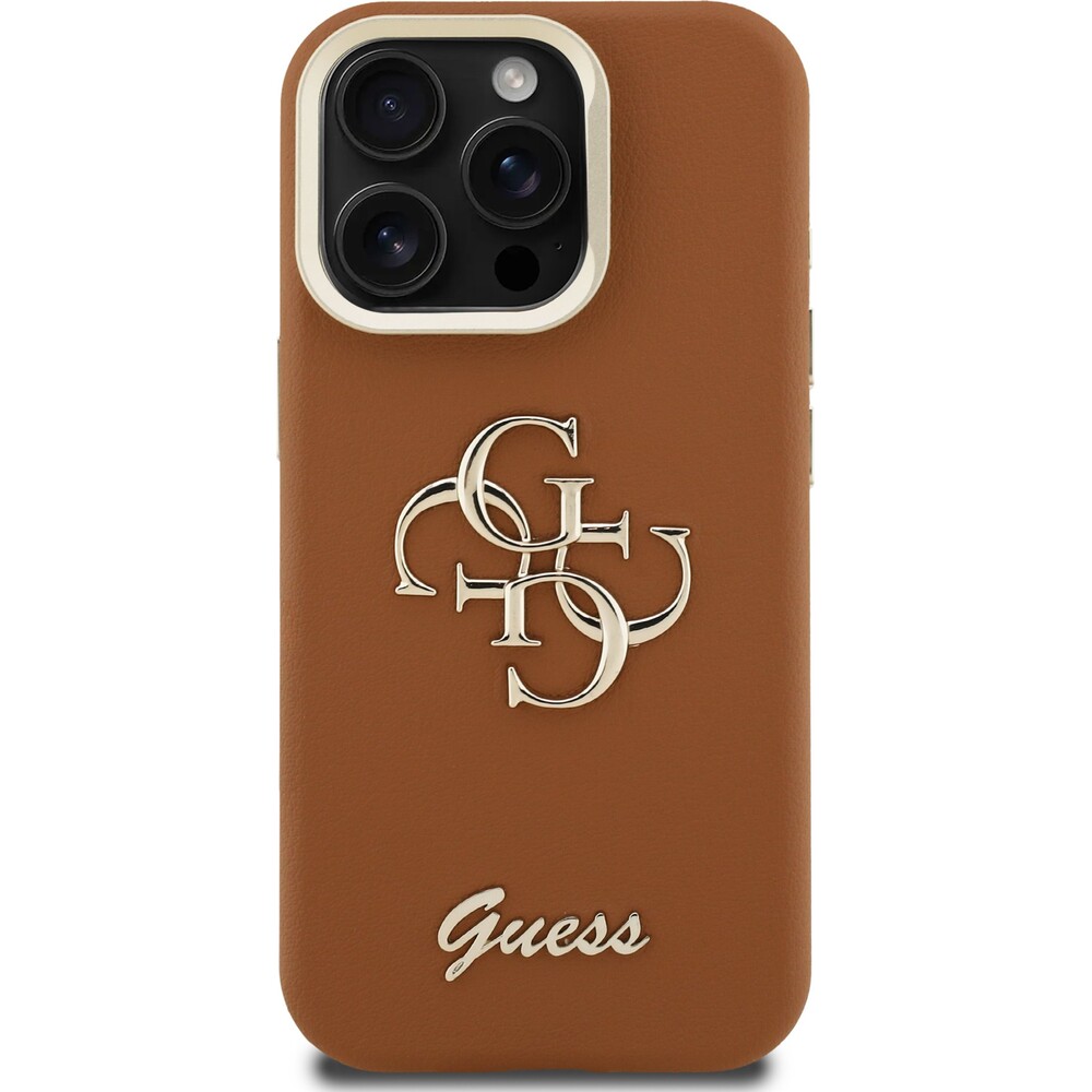 Guess-PU-Grained-4G-Logo-Stand-Camera-Frame-kryt-iPhone-15-Pro-Max-hnedy
