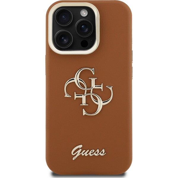 Guess-PU-Grained-4G-Logo-Stand-Camera-Frame-kryt-iPhone-15-Pro-Max-hnedy