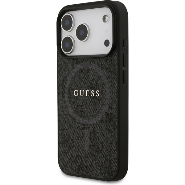 Guess-PU-Leather-4G-Colored-Ring-MagSafe-Zadni-Kryt-pro-iPhone-17-Pro-cerny