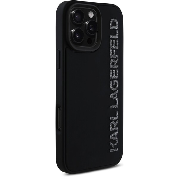 Karl-Lagerfeld-3D-Rubber-Glitter-Logo-kryt-iPhone-16-Pro-Max-cerny