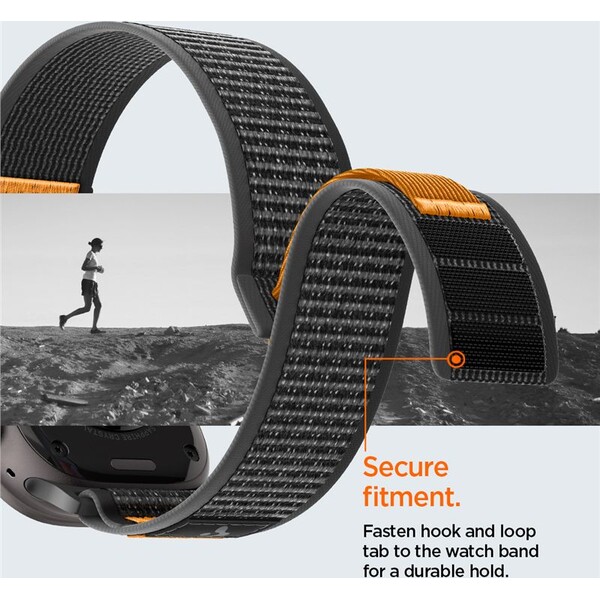 Spigen-Athlex-Air-2-Active-reminek-Apple-Watch-49-46-45-44mm-cerny-oranzovy