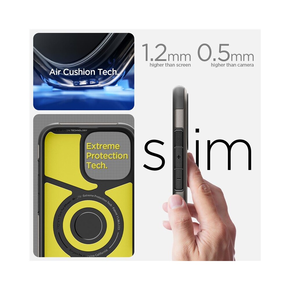Spigen-Slim-Armor-MagSafe-kryt-iPhone-16-gunmetal
