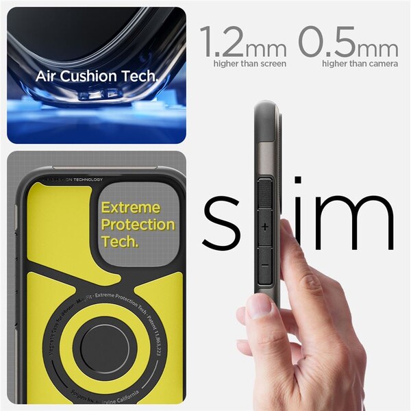 Spigen-Slim-Armor-MagSafe-kryt-iPhone-16-gunmetal