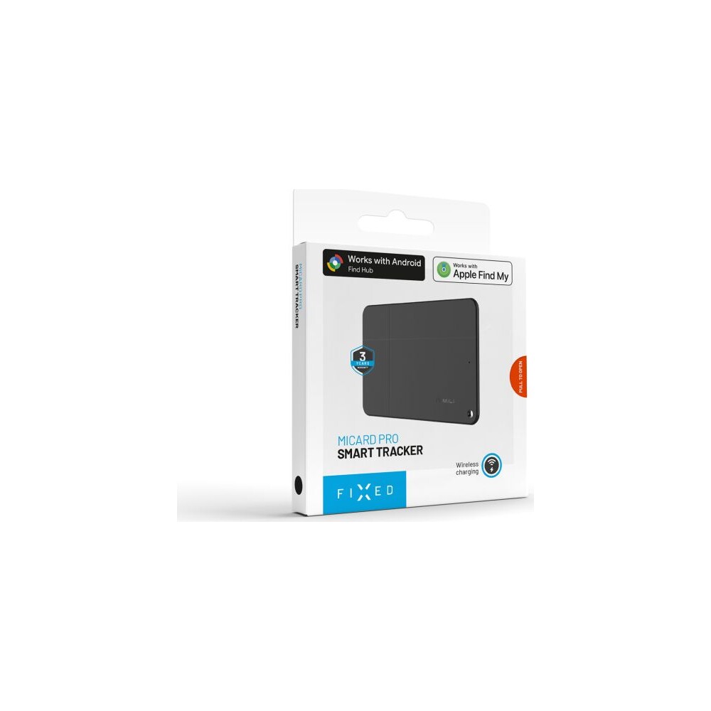 FIXED-MiCard-Pro-smart-lokator-s-Find-My-a-Find-Hub-cerny