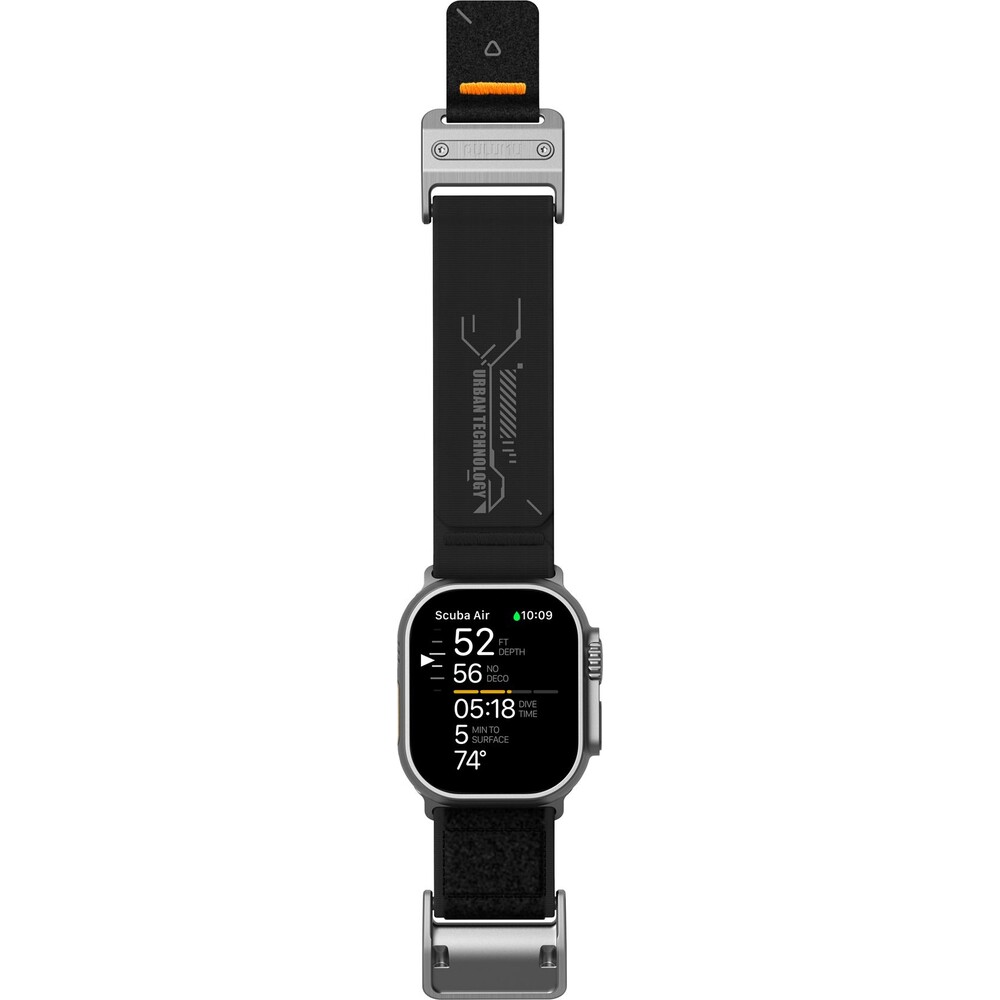 Aulumu-A11-Mag-Buckle-Slim-reminek-Apple-Watch-49-46-45-44-42mm-Silver-Buckle-Black-Strap
