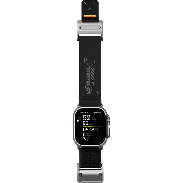Aulumu-A11-Mag-Buckle-Slim-reminek-Apple-Watch-49-46-45-44-42mm-Silver-Buckle-Black-Strap