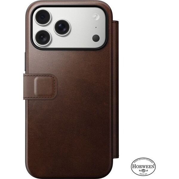 Nomad-Modern-Leather-Folio-Horween-MagSafe-kozene-pouzdro-iPhone-17-Pro-Max-Rustic-Brown
