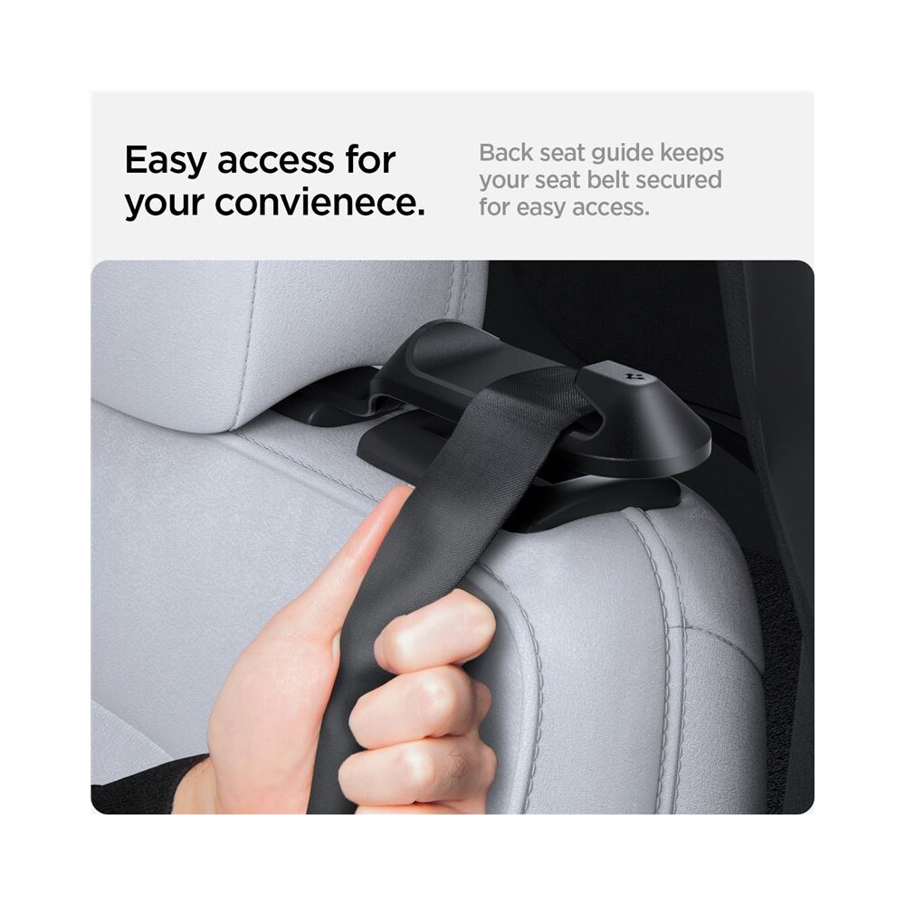 Spigen-Backseat-Seatbelt-Holder-drzak-bezpecnostniho-pasu-Tesla-Model-Y-cerny