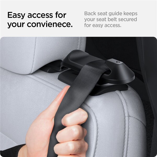 Spigen-Backseat-Seatbelt-Holder-drzak-bezpecnostniho-pasu-Tesla-Model-Y-cerny