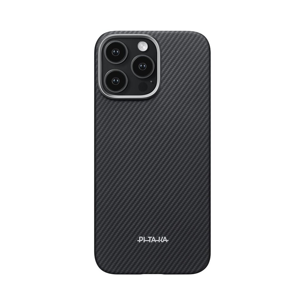 Pitaka-Ultra-Slim-Case-MagSafe-kryt-iPhone-16-Pro-Max-Black-Grey-PitaTap-