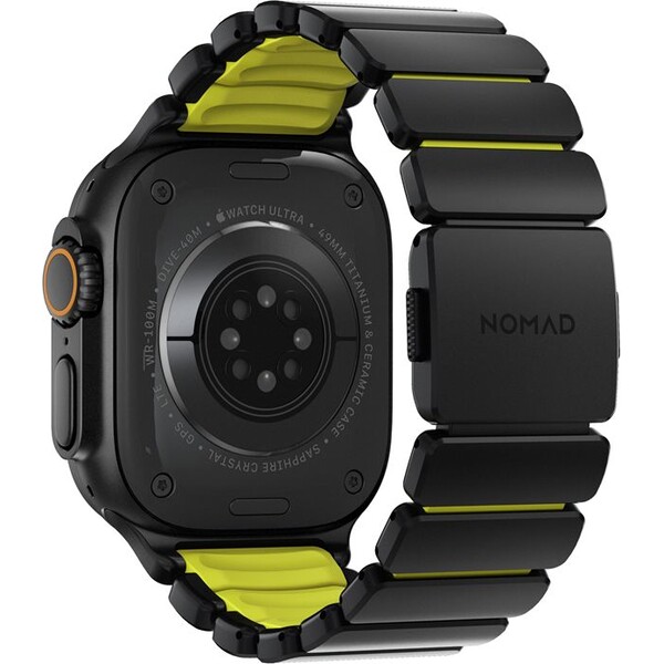 Nomad-Stratos-Band-FKM-reminek-Apple-Watch-45-46-49mm-Black-Titanium-Volt