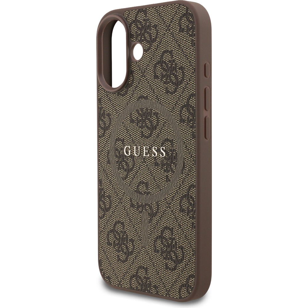 Guess-PU-Leather-4G-Colored-Ring-MagSafe-Zadni-Kryt-pro-iPhone-17-hnedy