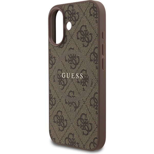 Guess-PU-Leather-4G-Colored-Ring-MagSafe-Zadni-Kryt-pro-iPhone-17-hnedy