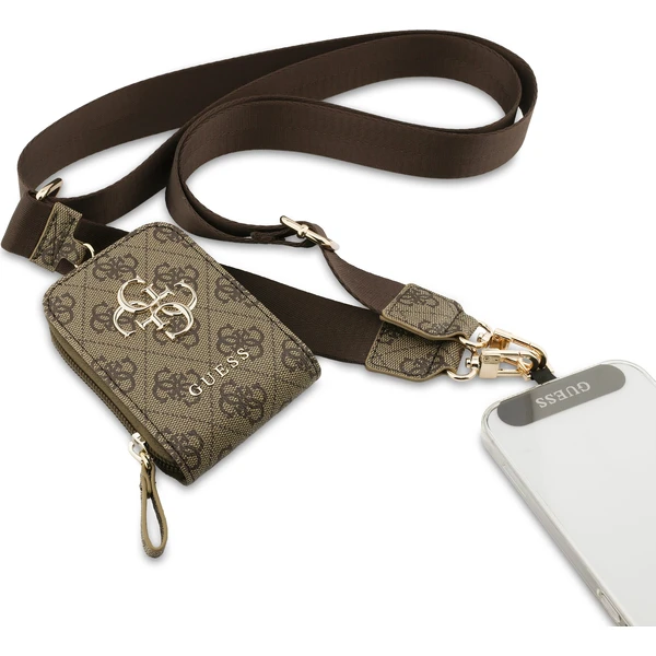 Guess-Crossbody-Popruh-PU-4G-Metal-Logo-Penezenka-hneda
