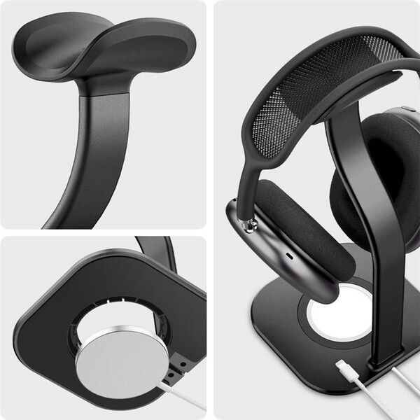 Spigen-Nanotac-AirPods-Max-Stand-MagFit-hlinikovy-stojanek-cerny