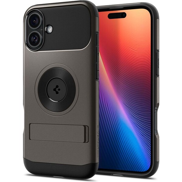 Spigen-Slim-Armor-MagSafe-kryt-iPhone-16-gunmetal