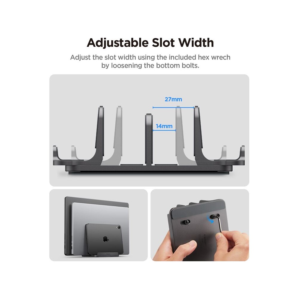 Spigen-Vertical-Laptop-Stand-LD208S4-stojanek-pro-notebook-MacBook-space-gray