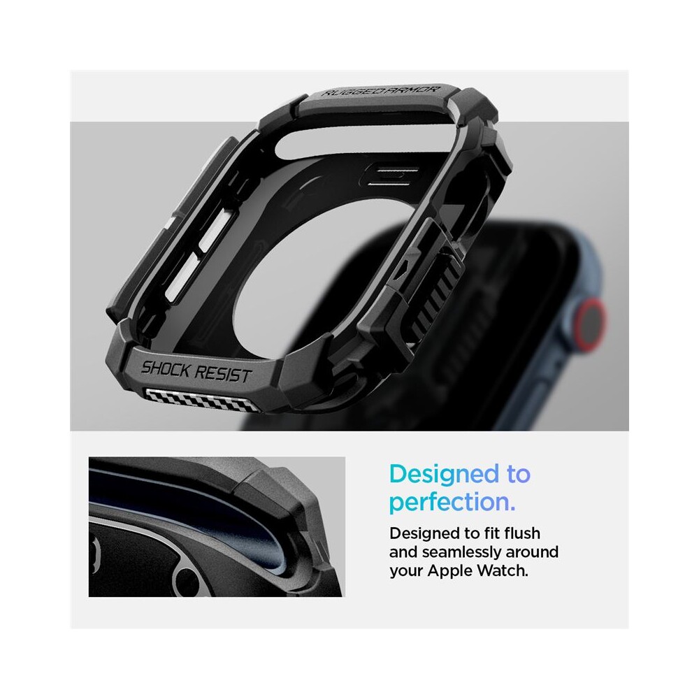 Spigen-Rugged-Armor-kryt-pro-Apple-Watch-10-11-42mm-matne-cerny