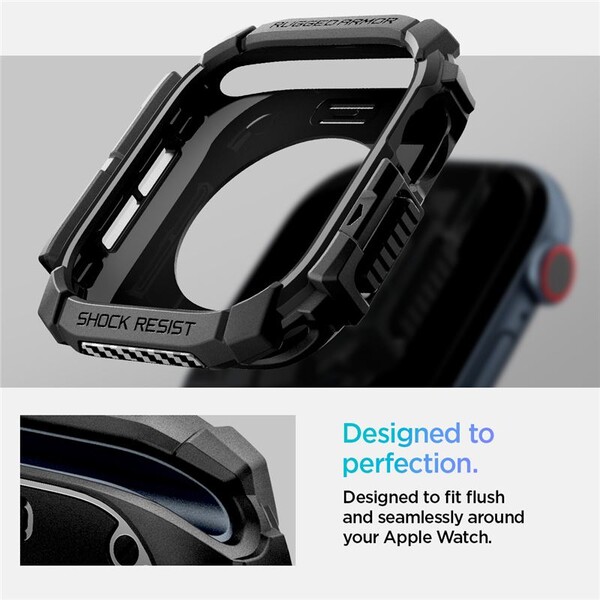 Spigen-Rugged-Armor-kryt-pro-Apple-Watch-10-11-42mm-matne-cerny