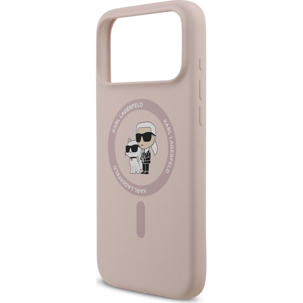 Karl-Lagerfeld-Liquid-Silicone-Karl-and-Choupette-MagSafe-kryt-iPhone-17-Pro-Max-ruzovy