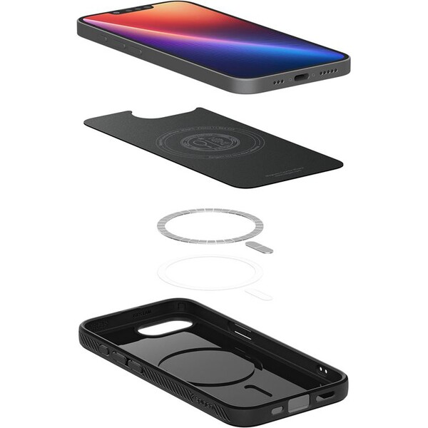 Spigen-Liquid-Air-MagSafe-kryt-iPhone-17e-16e-matne-cerny
