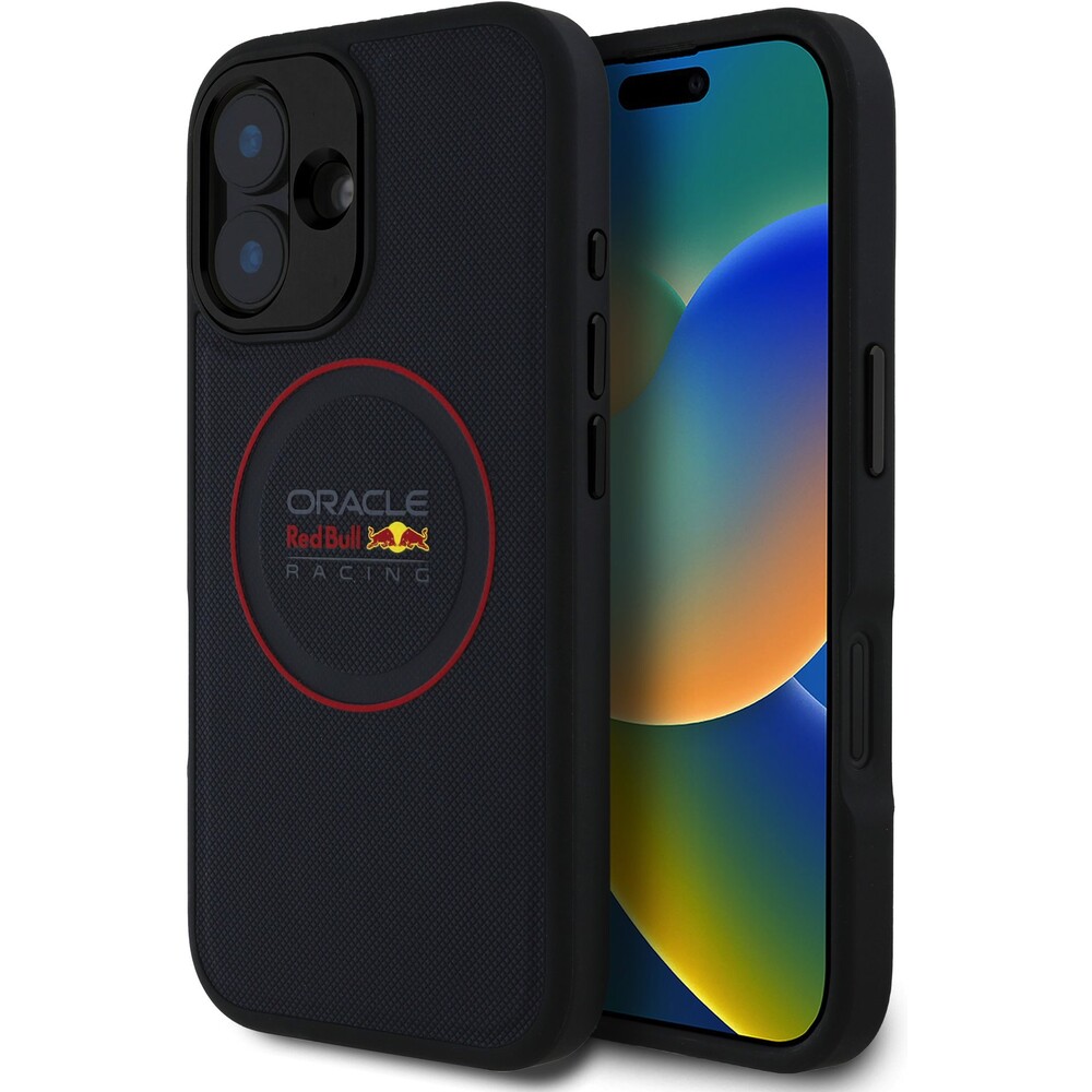 Oracle-Red-Bull-Racing-PU-Leather-Red-Ring-MagSafe-kryt-iPhone-16-Plus-modry