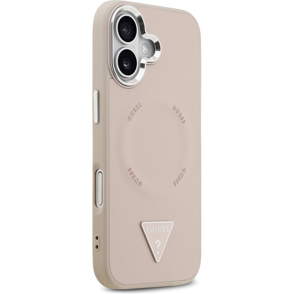 Guess-PU-Leather-Triangle-Logo-MagSafe-kryt-iPhone-17-ruzovy