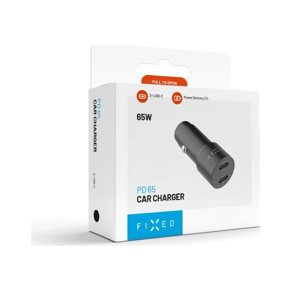 FIXED-autonabijecka-s-2xUSB-C-vystupem-podpora-PD-3-0-65W-cerna